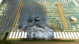 burned circuit board