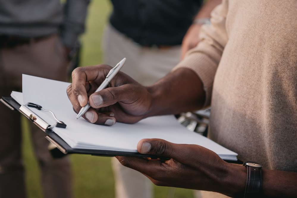 Person taking notes