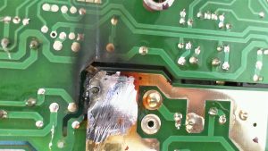 damaged circuit board